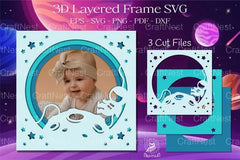 Outer Space Layered Frame Clipart Bundle - CraftNest - Digital Crafting and Art