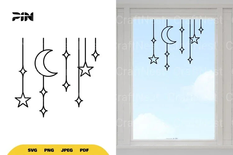 Outer Space Window Decal Clipart Bundle - CraftNest - Digital Crafting and Art