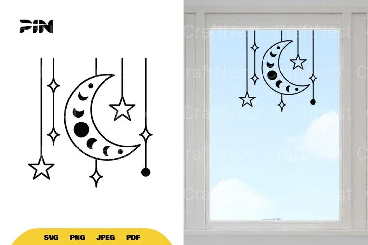 Outer Space Window Decal - CraftNest - Digital Crafting and Art