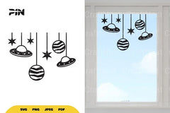 Outer Space Window Decal SVG Bundle - CraftNest - Digital Crafting and Art