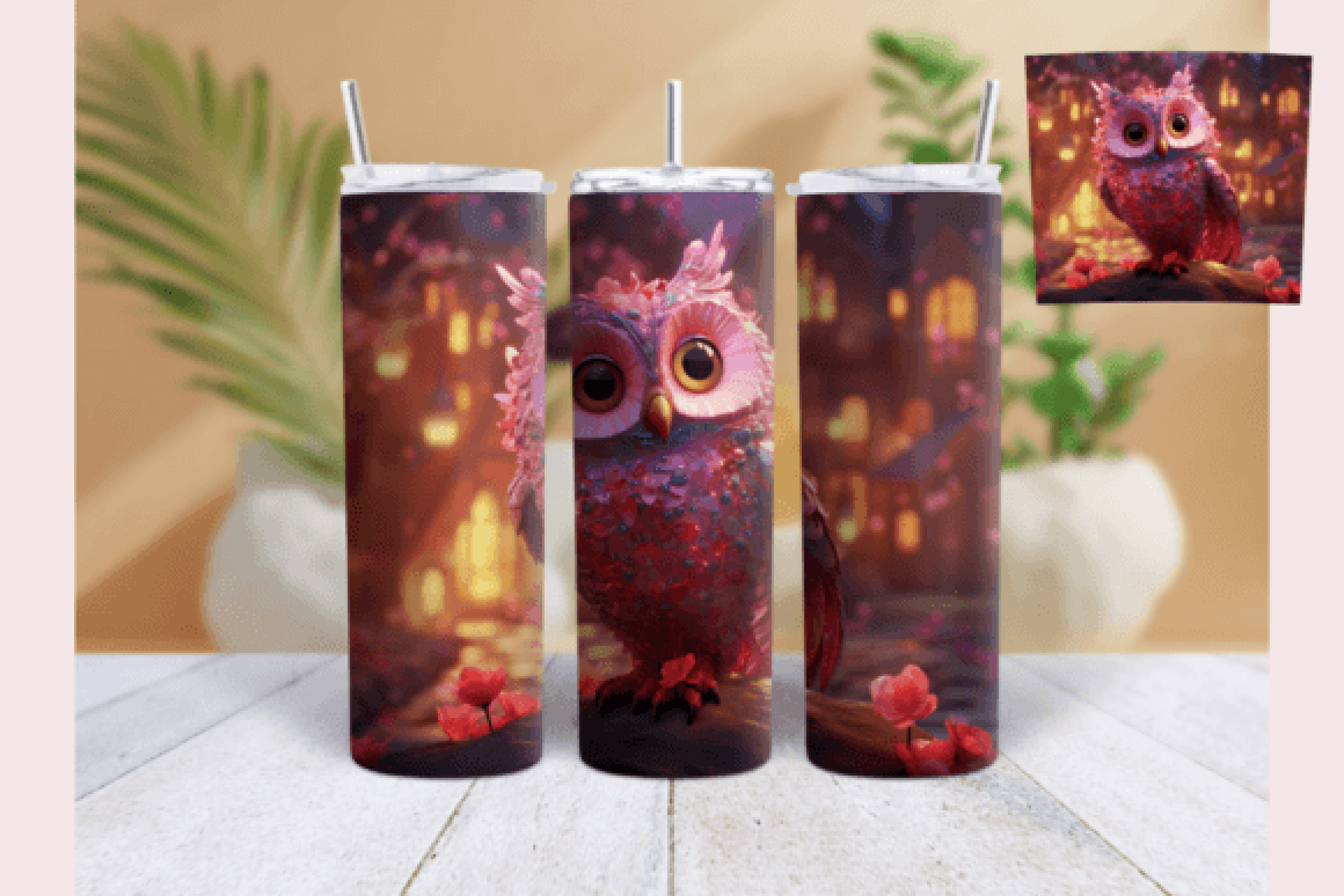 Neon Owl Tumbler Wrap Bundle - CraftNest - Digital Crafting and Art