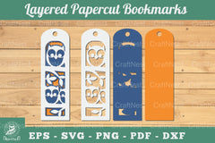 Owl 3D Papercut Bookmarks Clipart Bundle - CraftNest - Digital Crafting and Art