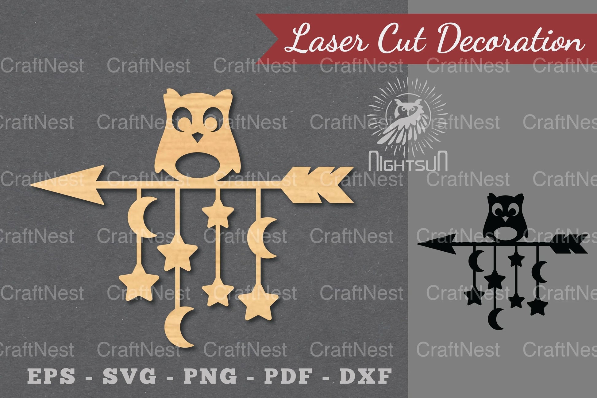 Owl Arrow Laser Cut Decoration Clipart Bundle - CraftNest - Digital Crafting and Art