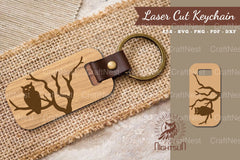 Owl Laser Cut Keychain Design Bundle - CraftNest - Digital Crafting and Art
