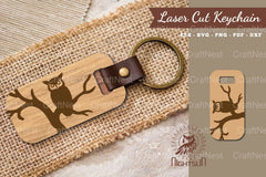 Owl Laser Cut Keychain Design Bundle - CraftNest - Digital Crafting and Art