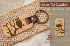 Owl Laser Cut Keychain Design Bundle - CraftNest - Digital Crafting and Art