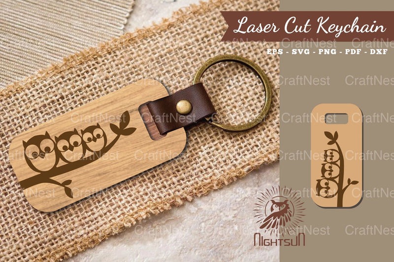 Owl Laser Cut Keychain Clipart Bundle - CraftNest - Digital Crafting and Art