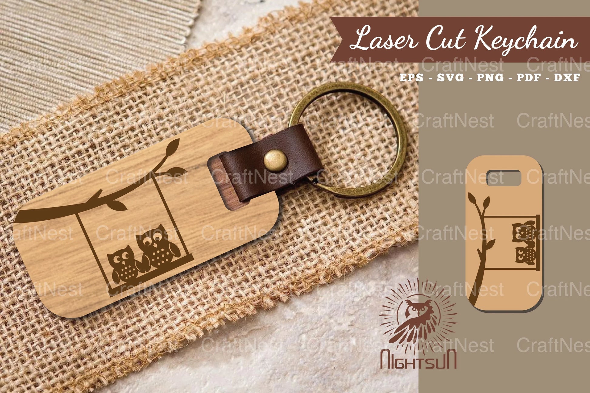 Owl Laser Cut Keychain Clipart Bundle - CraftNest - Digital Crafting and Art