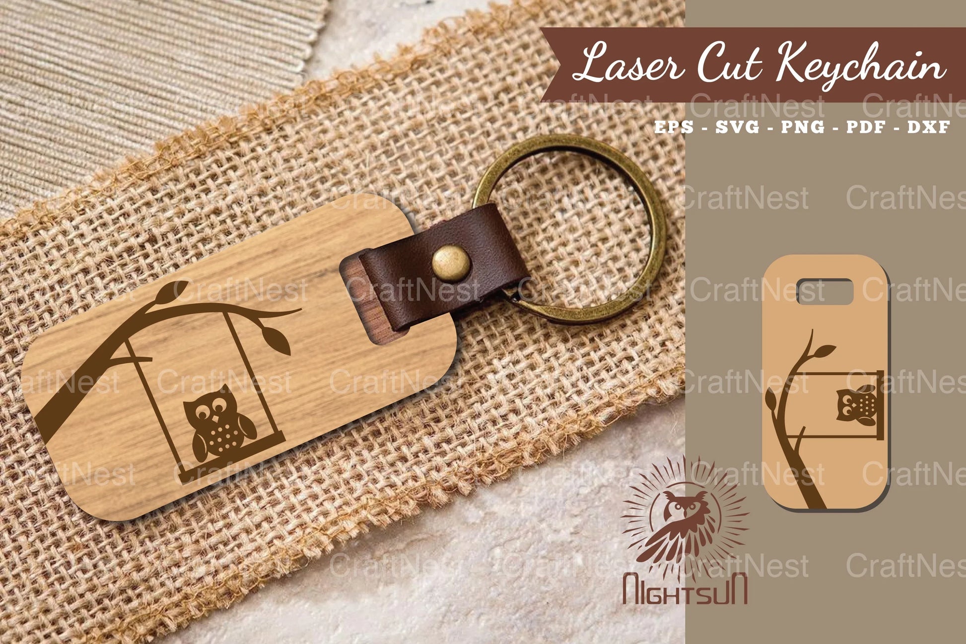 Owl Laser Cut Keychain Clipart Bundle - CraftNest - Digital Crafting and Art
