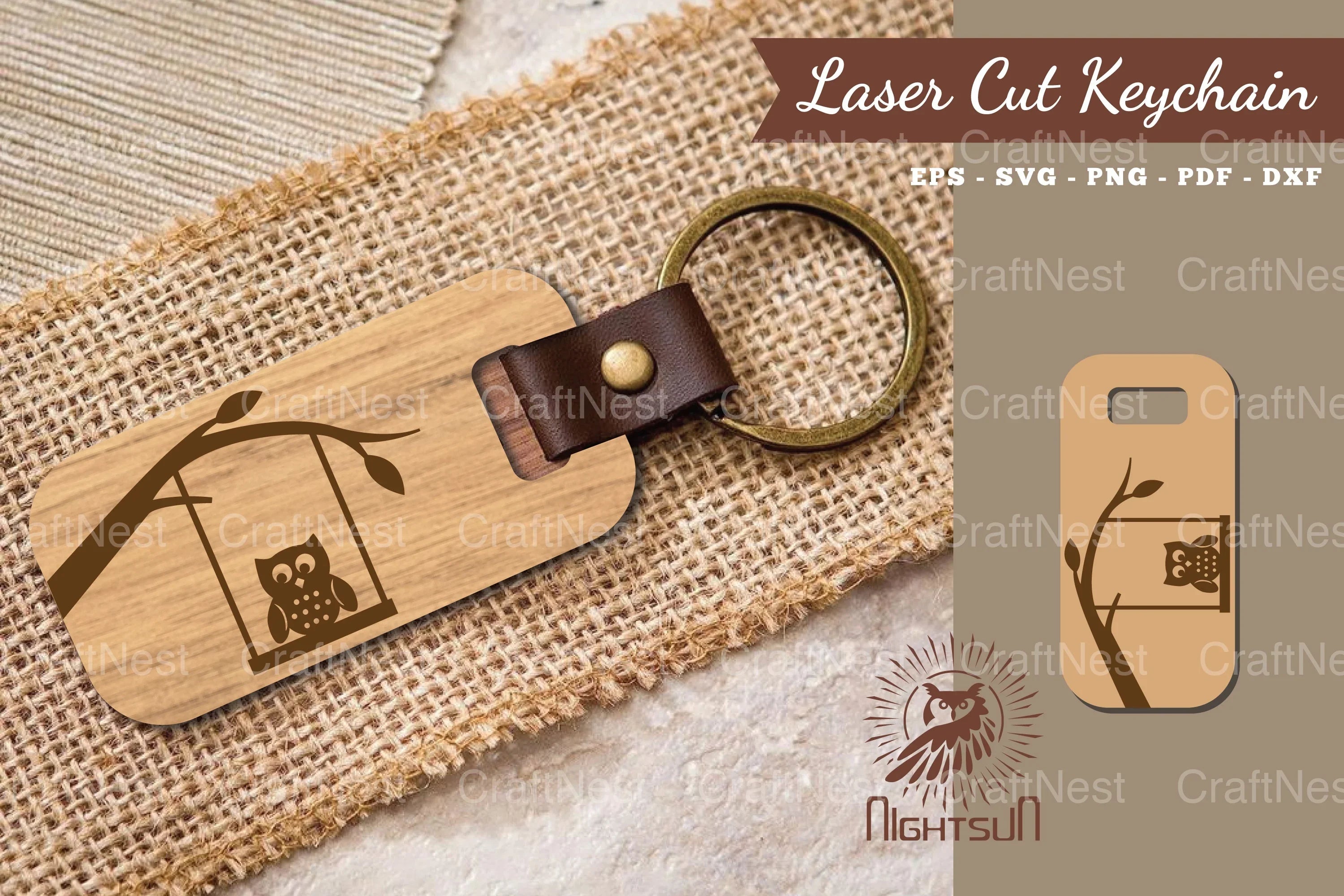 Owl Laser Cut Keychain Clipart Bundle - CraftNest - Digital Crafting and Art