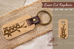 Owl Laser Cut Keychain Clipart Bundle - CraftNest - Digital Crafting and Art