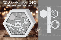Owl 3D Shadow Box SVG Bundle - CraftNest - Digital Crafting and Art