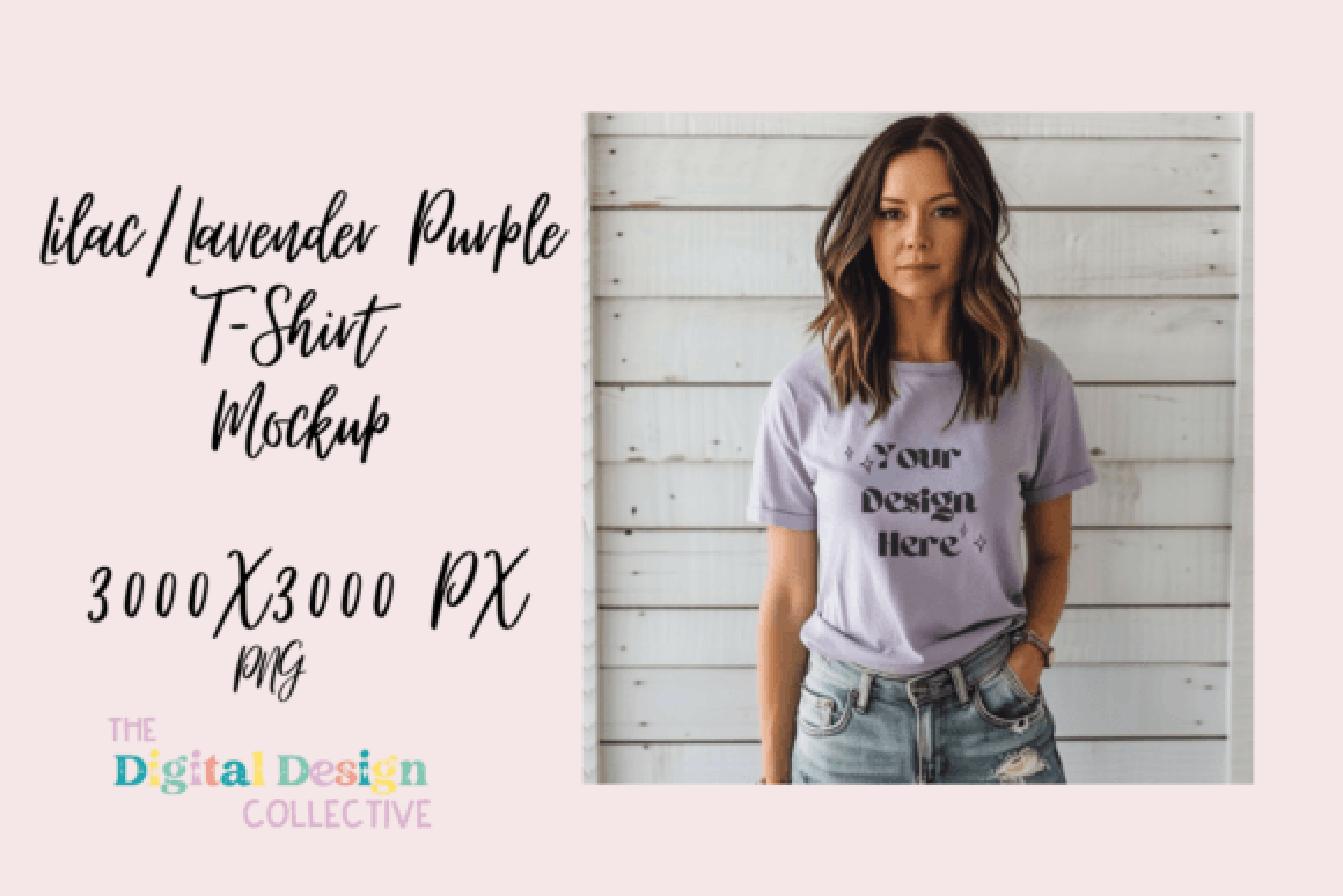 Heather Purple Bella Canvas 3001 Tee Clipart Bundle