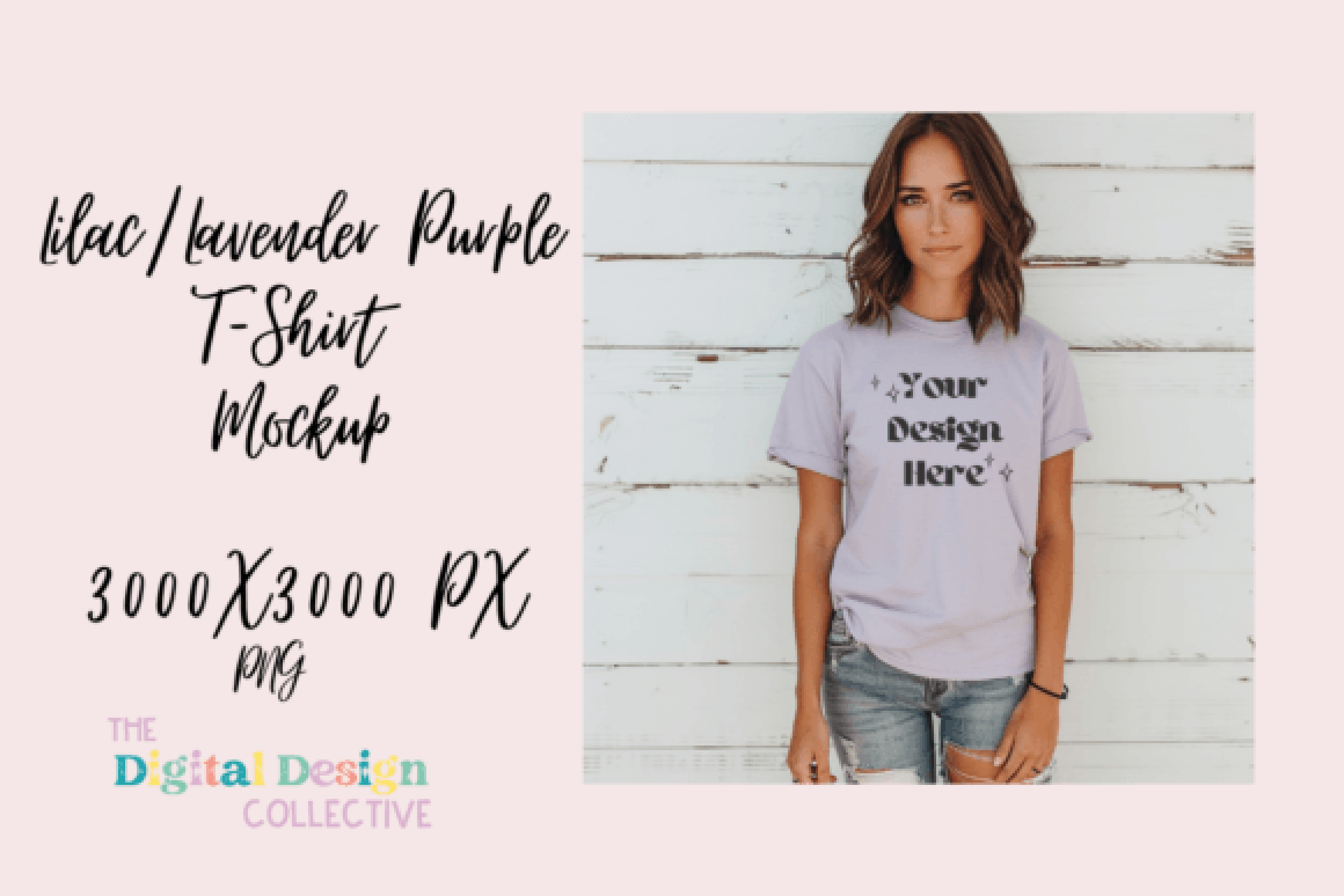 Heather Purple Bella Canvas Tee Clipart Bundle