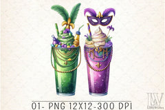 Mardi Gras Drink Clipart Bundle 1 - CraftNest - Digital Crafting and Art