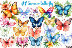 Summer Butterfly Clipart Bundle 77 - CraftNest - Digital Crafting and Art