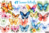 Summer Butterfly Clipart Bundle 77