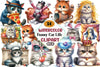 Funny Cat Life Clipart Bundle