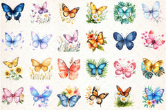 Summer Butterfly Clipart Bundle 77 - CraftNest - Digital Crafting and Art