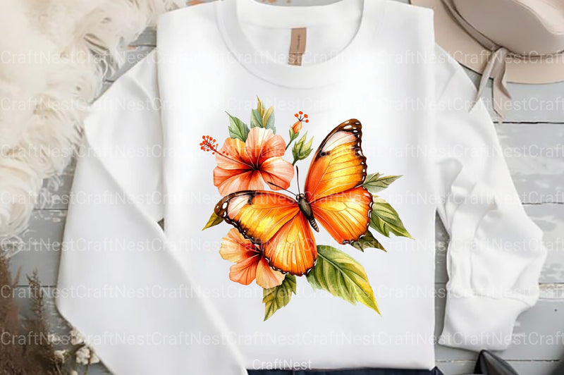 Summer Butterfly Clipart Bundle 77 - CraftNest - Digital Crafting and Art