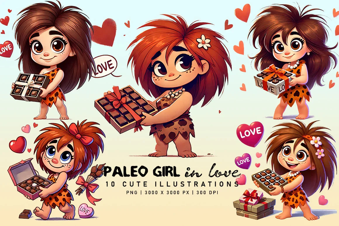 Paleo Girl in Love - CraftNest - Digital Crafting and Art