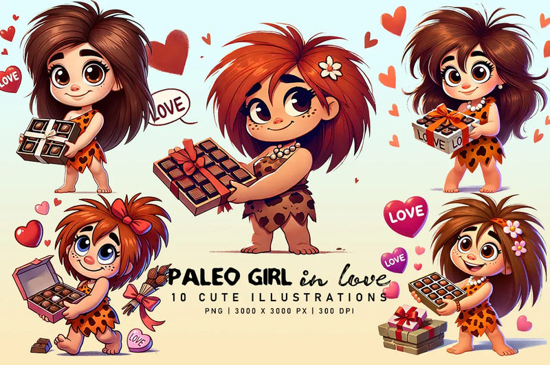 Paleo Girl in Love - CraftNest - Digital Crafting and Art
