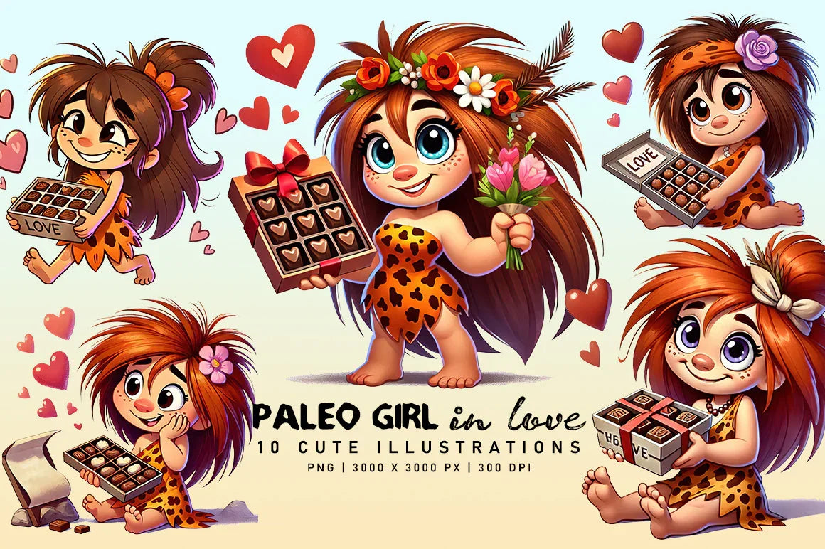 Paleo Girl in Love - CraftNest - Digital Crafting and Art