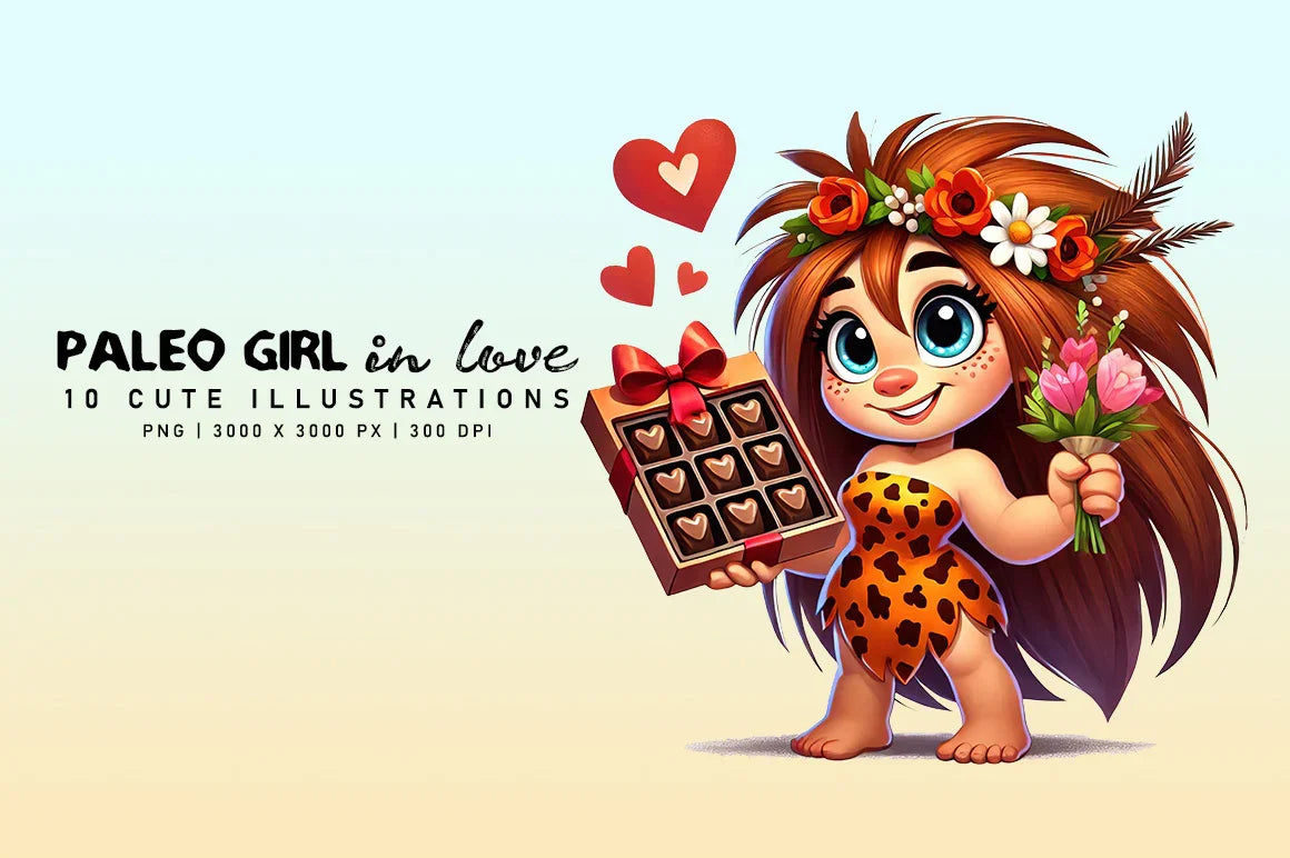 Paleo Girl in Love - CraftNest - Digital Crafting and Art