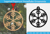 Papercut Christmas Snowflake Ornament SVG Bundle