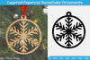 Papercut Christmas Snowflake Ornament SVG Bundle