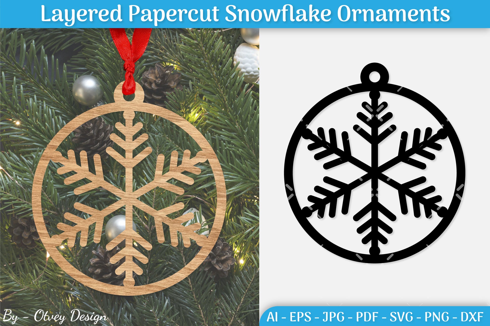 Papercut Christmas Snowflake Ornament SVG Bundle 10 - CraftNest - Digital Crafting and Art