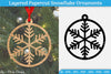 Papercut Christmas Snowflake Ornament SVG Bundle