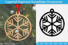 Papercut Christmas Snowflake Ornament SVG Bundle