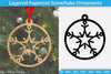 Papercut Christmas Snowflake Ornament SVG Bundle