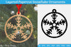 Papercut Christmas Snowflake Ornament SVG Bundle