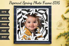 Papercut Spring Photo Frame SVG Bundle - CraftNest - Digital Crafting and Art
