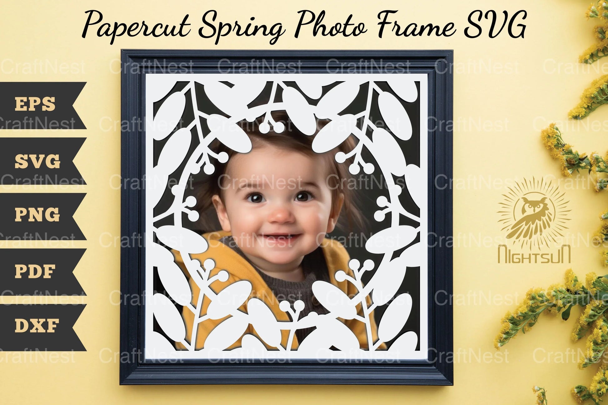 Papercut Spring Photo Frame SVG Bundle - CraftNest - Digital Crafting and Art