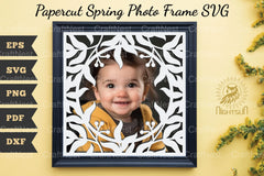 Papercut Spring Photo Frame SVG Bundle - CraftNest - Digital Crafting and Art