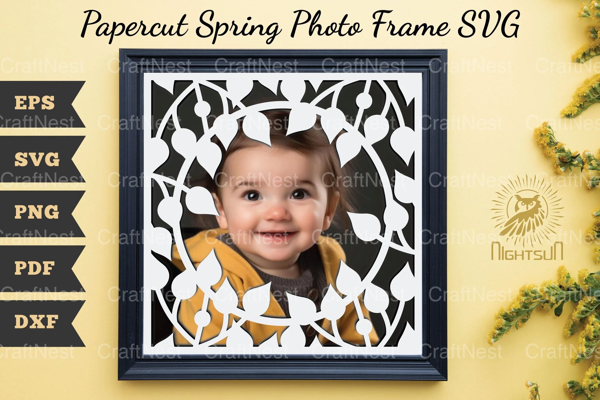 Papercut Spring Photo Frame SVG Bundle - CraftNest - Digital Crafting and Art
