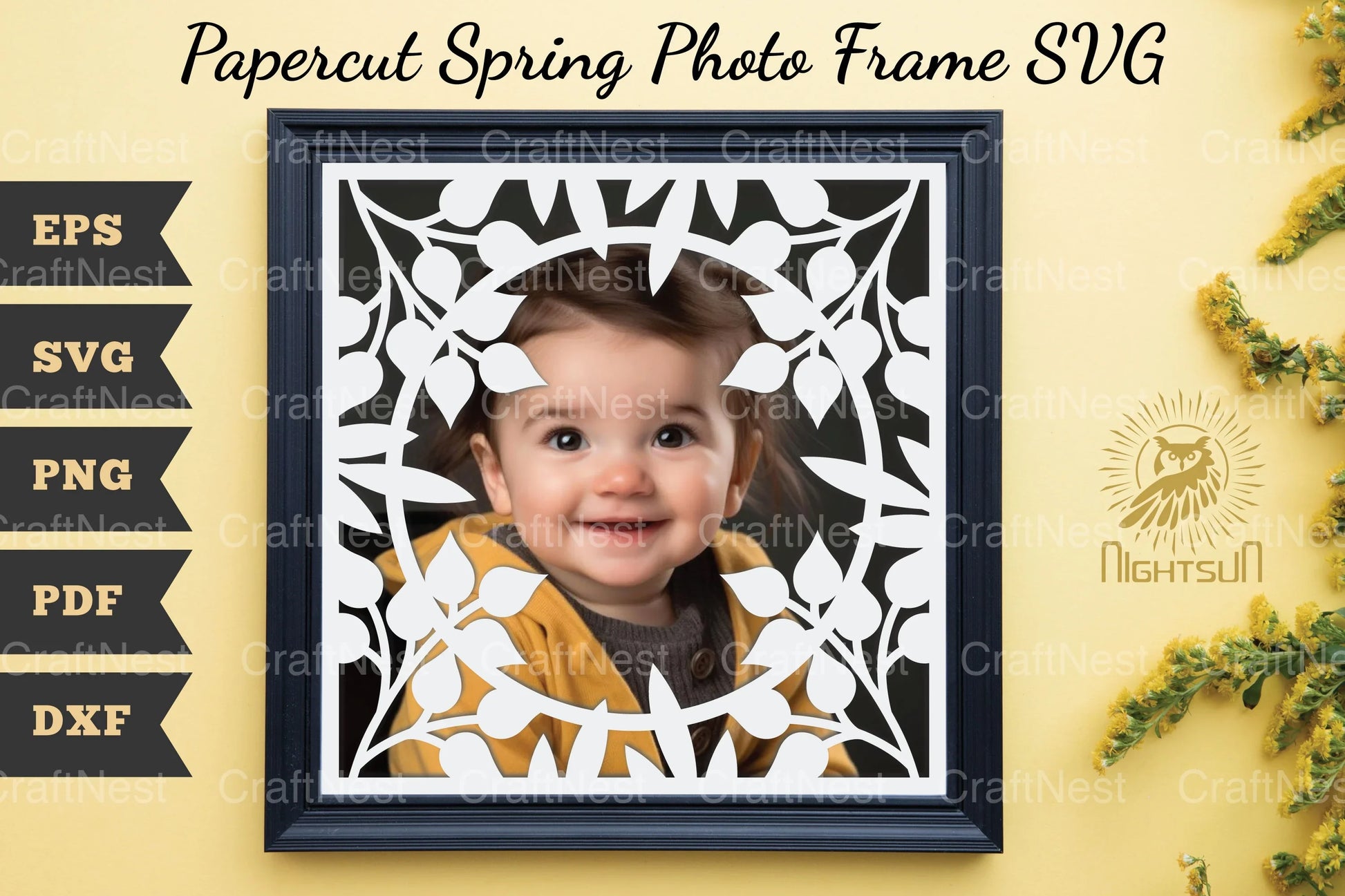 Papercut Spring Photo Frame SVG Bundle - CraftNest - Digital Crafting and Art