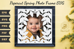 Papercut Spring Photo Frame SVG Bundle - CraftNest - Digital Crafting and Art