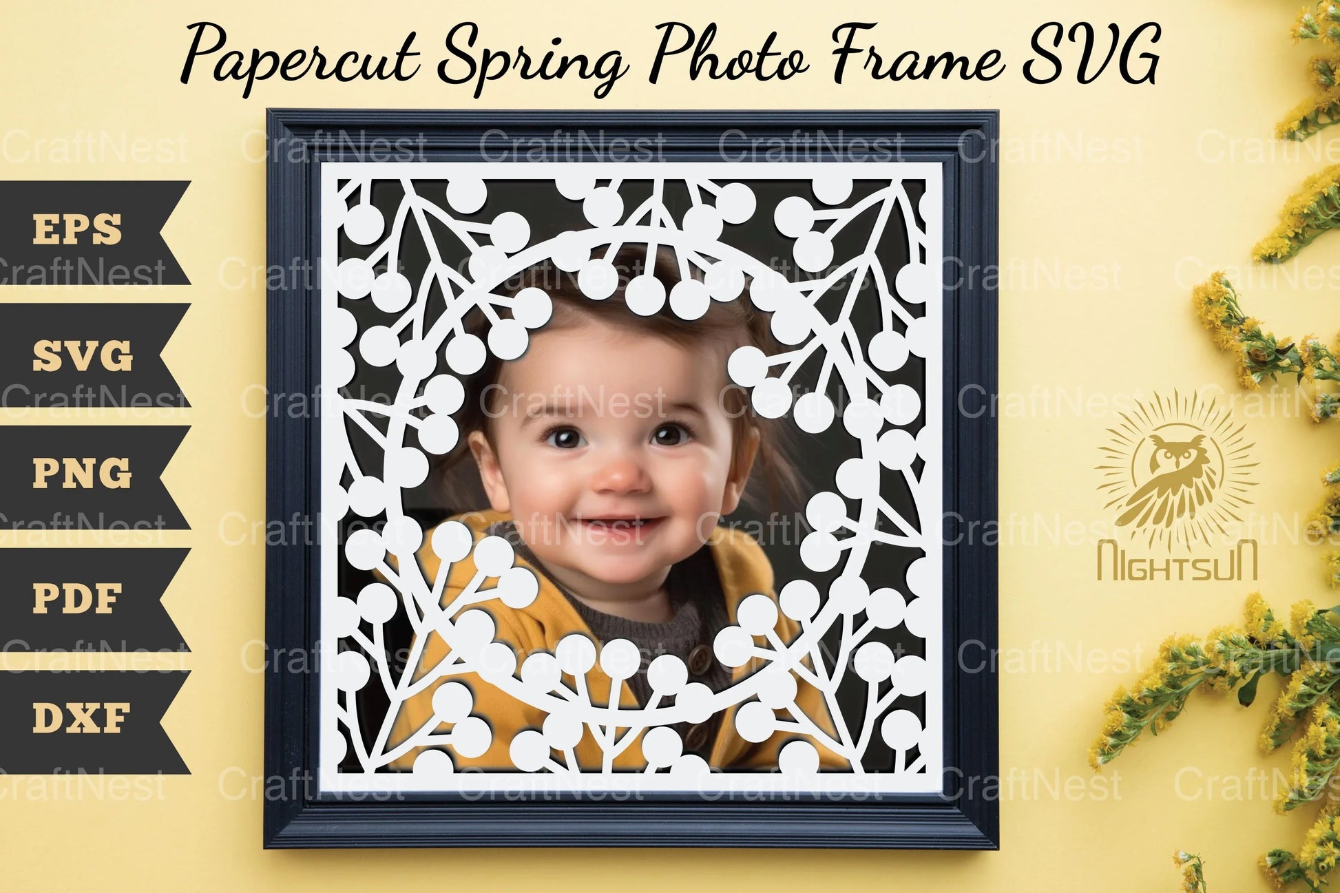 Papercut Spring Photo Frame SVG Bundle - CraftNest - Digital Crafting and Art