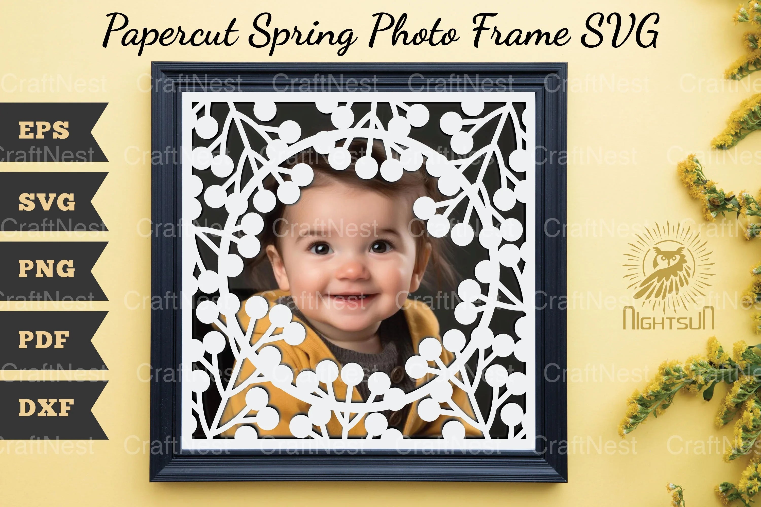Papercut Spring Photo Frame SVG Bundle - CraftNest - Digital Crafting and Art