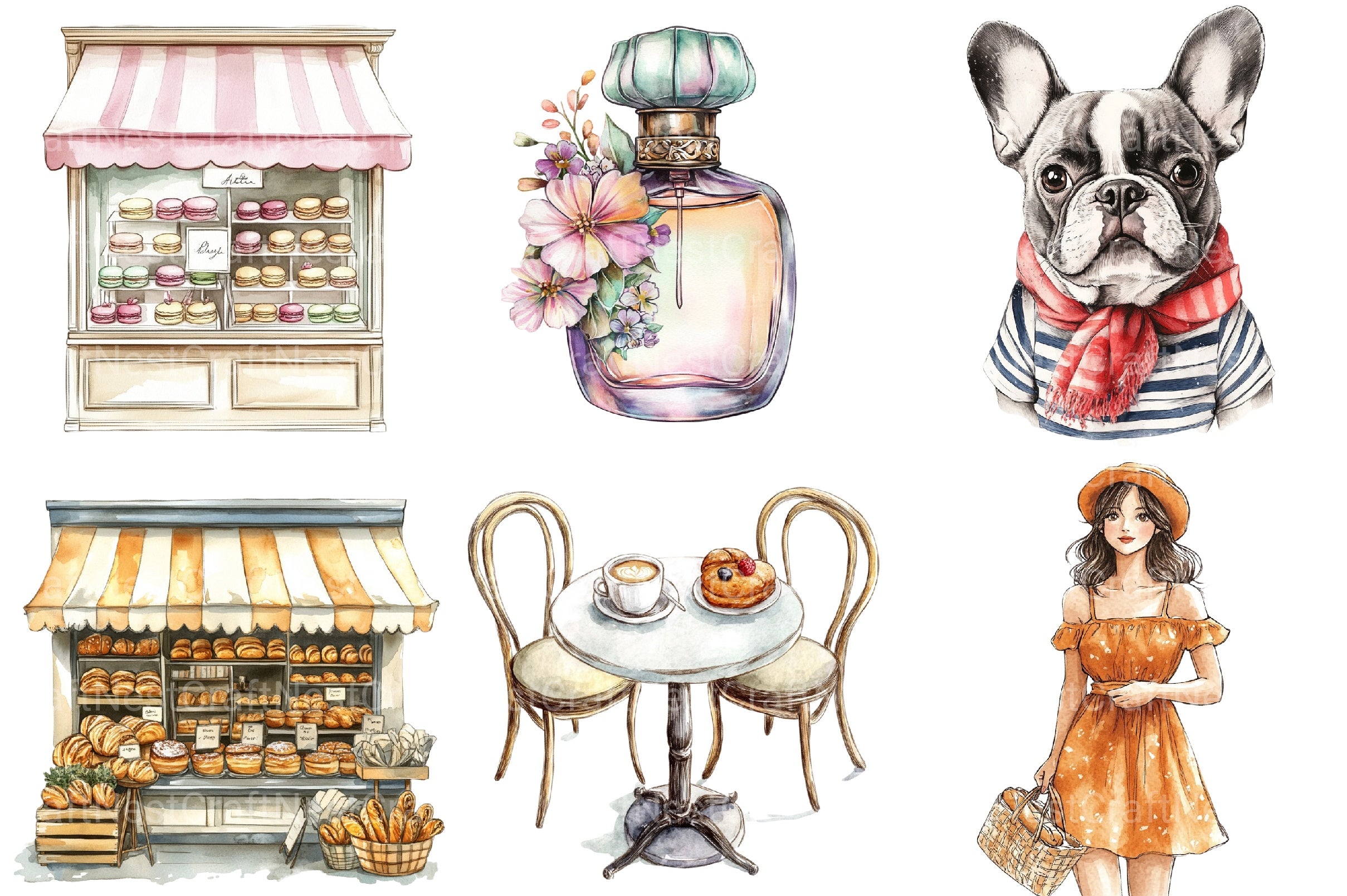 Parisian Summer Clipart Bundle 2 - CraftNest - Digital Crafting and Art