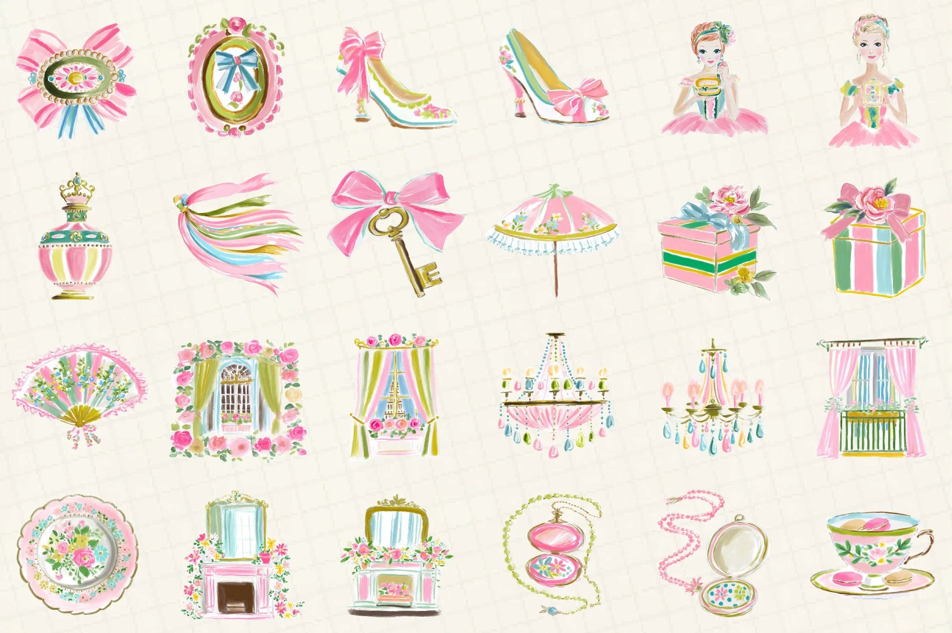 Pastel Chateau Clipart Bundle - CraftNest - Digital Crafting and Art