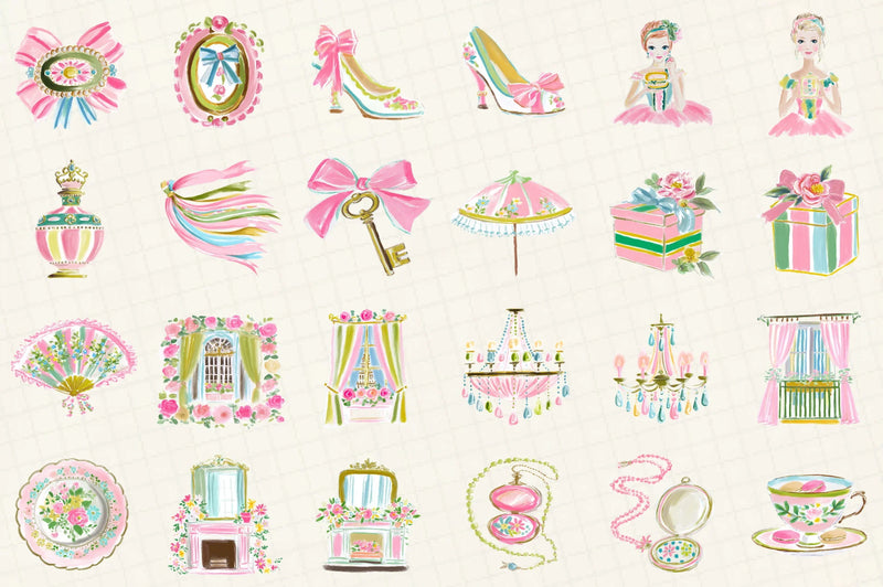 Pastel Chateau Clipart Bundle - CraftNest - Digital Crafting and Art