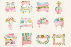 Pastel Chateau Clipart Bundle - CraftNest - Digital Crafting and Art