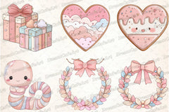 Pastel Kawaii Christmas Clipart Bundle - CraftNest - Digital Crafting and Art