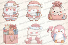 Pastel Kawaii Christmas Clipart Bundle - CraftNest - Digital Crafting and Art