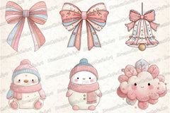 Pastel Kawaii Christmas Clipart Bundle - CraftNest - Digital Crafting and Art